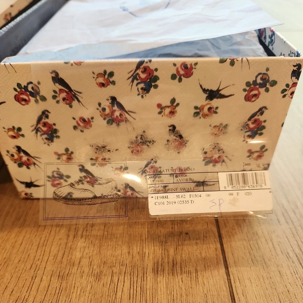 Prada Womens Floral Cream Sneakers - Picture 9 of 12